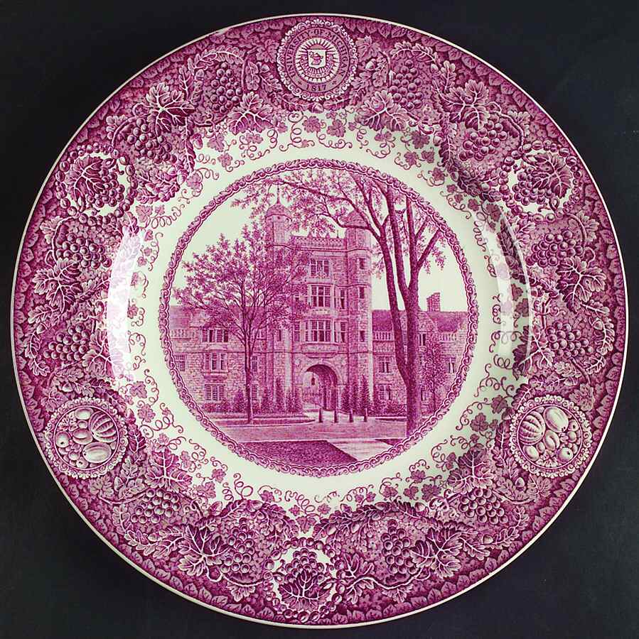 University of Michigan Mulberry Dinner Plate by Wedgwood-1