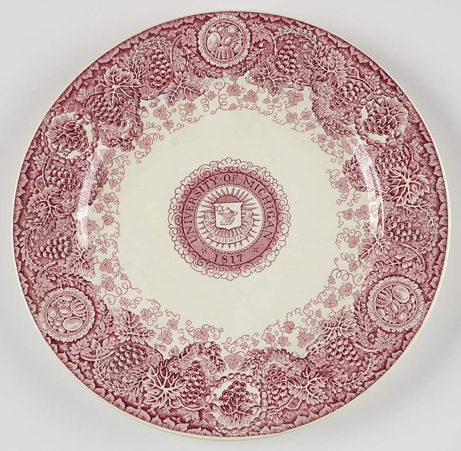 University of Michigan Mulberry Luncheon Plate by Wedgwood-1