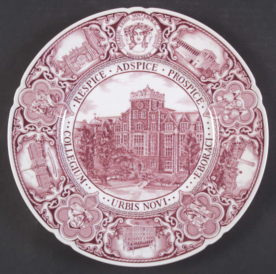 The College of the City of New York Mulberry Dinner Plate by Wedgwood-1