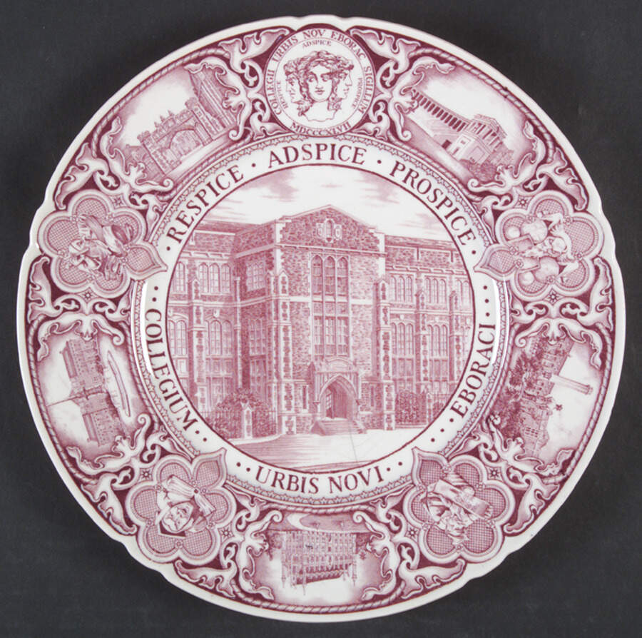 The College of the City of New York Mulberry Dinner Plate by Wedgwood-1