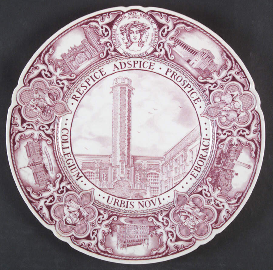 The College of the City of New York Mulberry Dinner Plate by Wedgwood-1