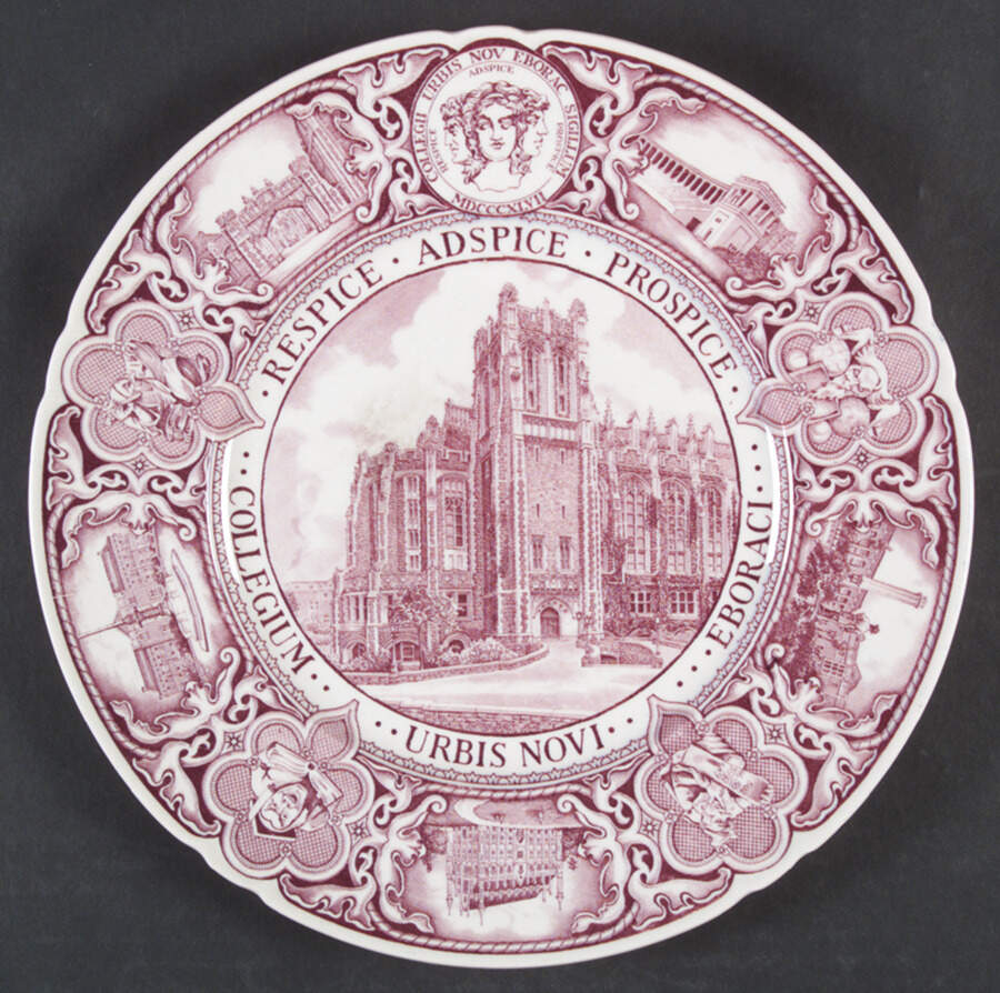 The College of the City of New York Mulberry Dinner Plate by Wedgwood-1