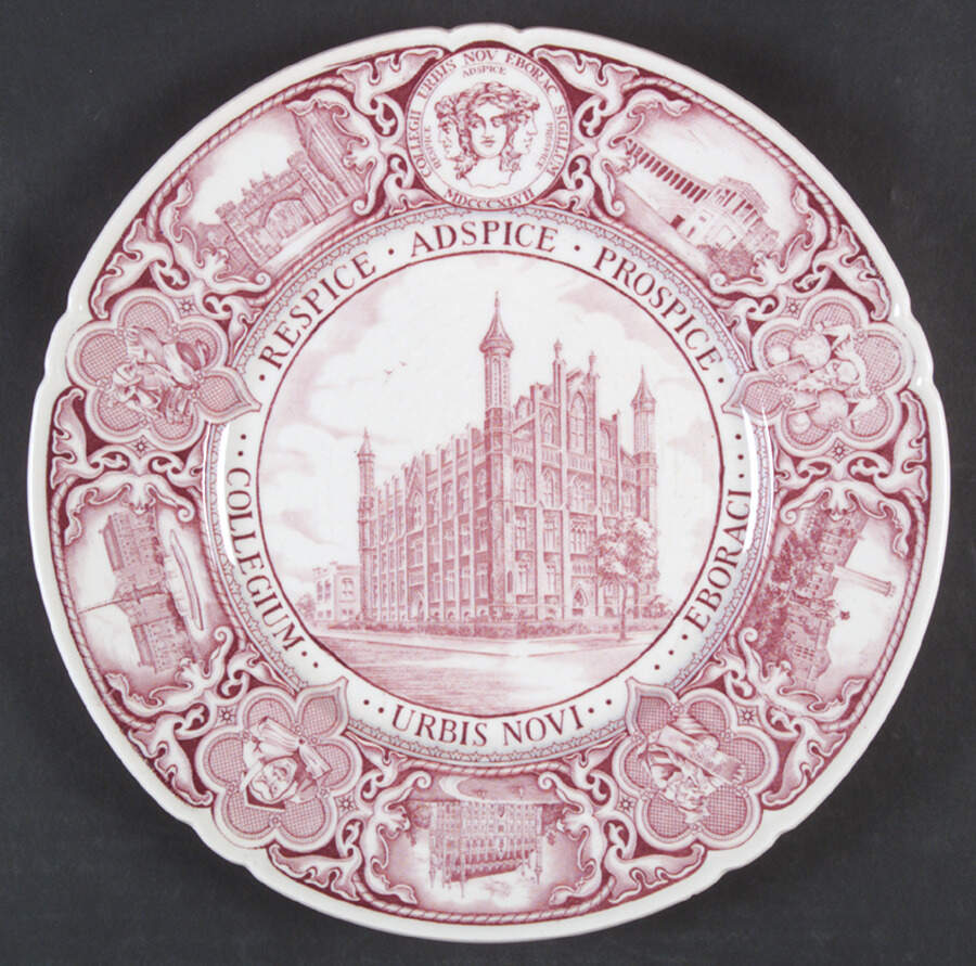 The College of the City of New York Mulberry Dinner Plate by Wedgwood-1