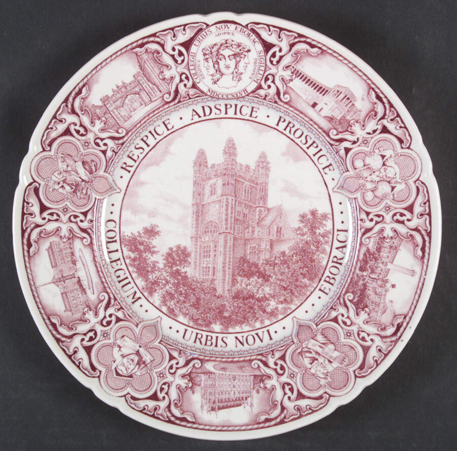 The College of the City of New York Mulberry Dinner Plate by Wedgwood-1