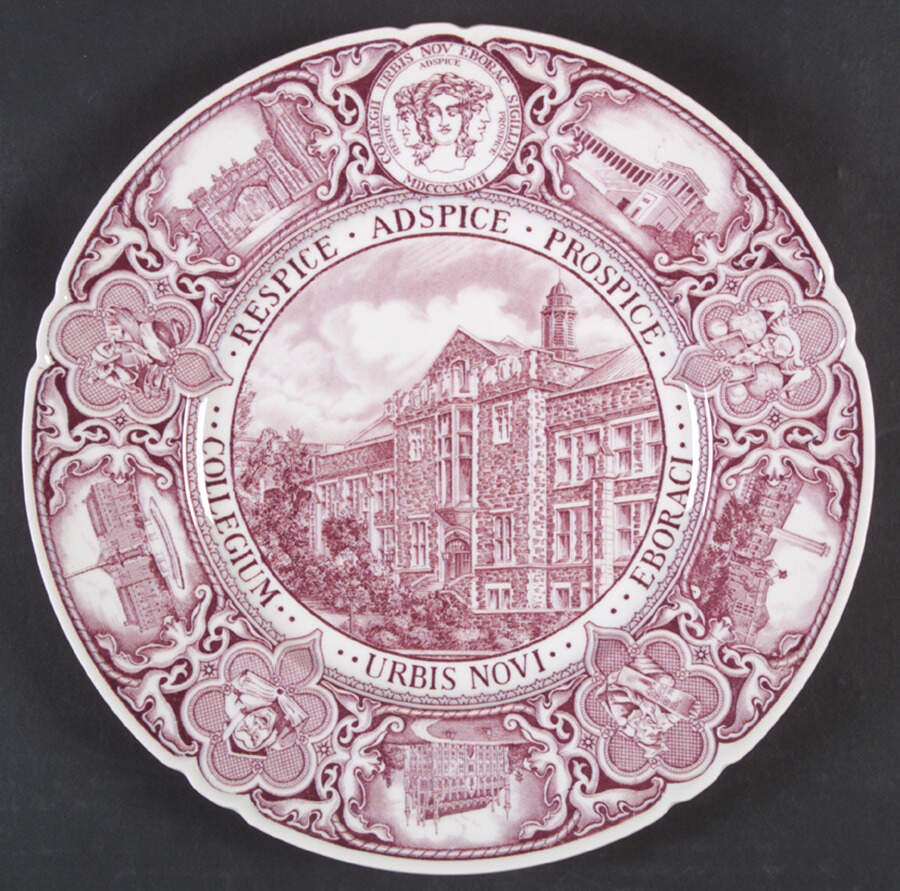 The College of the City of New York Mulberry Dinner Plate by Wedgwood-1