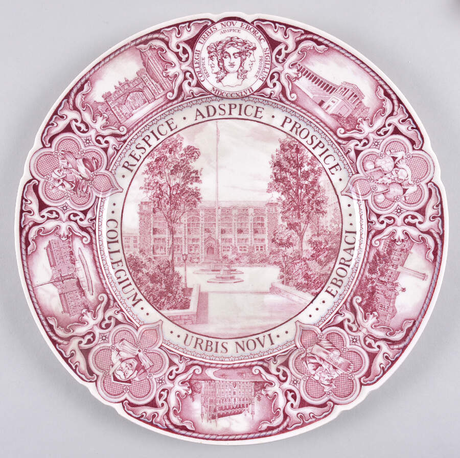 The College of the City of New York Mulberry Dinner Plate by Wedgwood-1