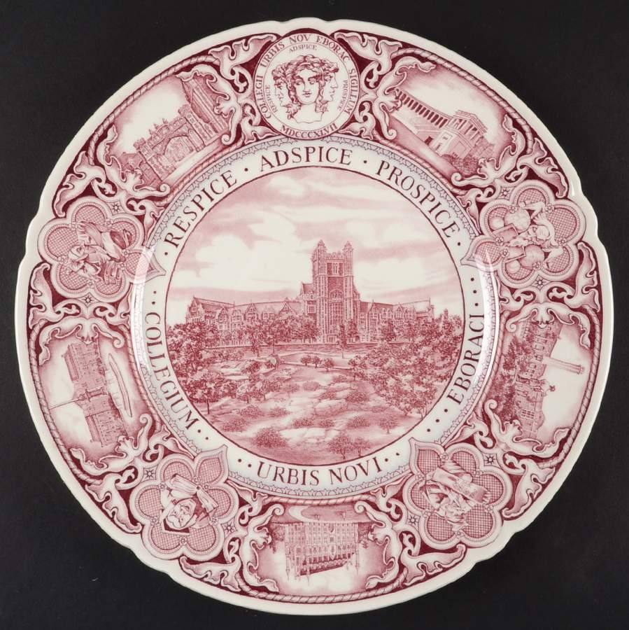 The College of the City of New York Mulberry Dinner Plate by Wedgwood-1