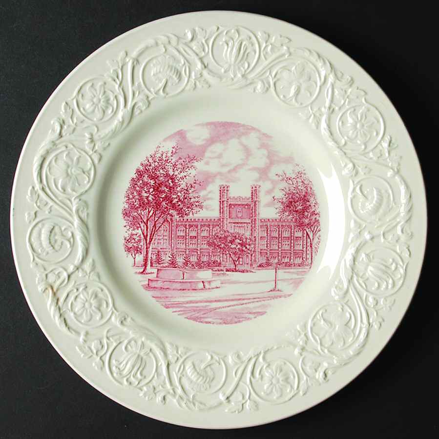 University of Oklahoma Pink Dinner Plate by Wedgwood-1