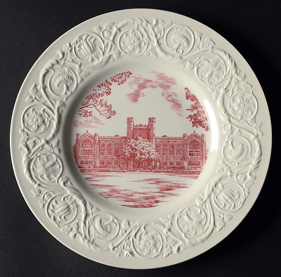 University of Oklahoma Pink Dinner Plate by Wedgwood-1