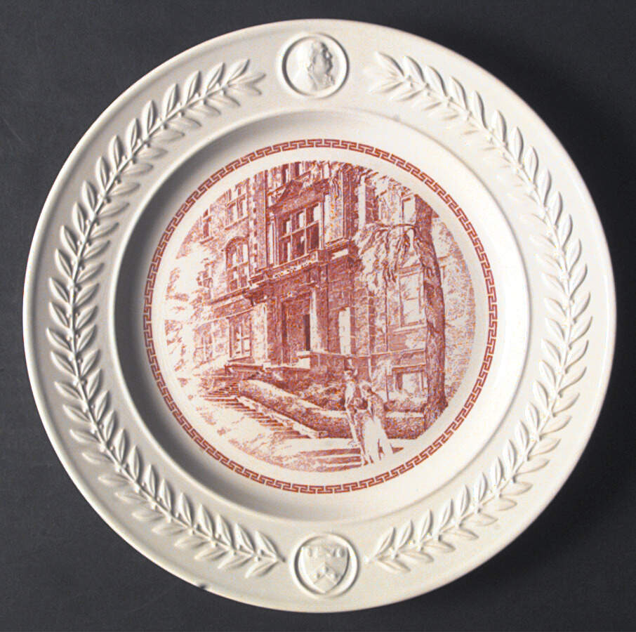 University of Pennsylvania Pink Dinner Plate by Wedgwood-1