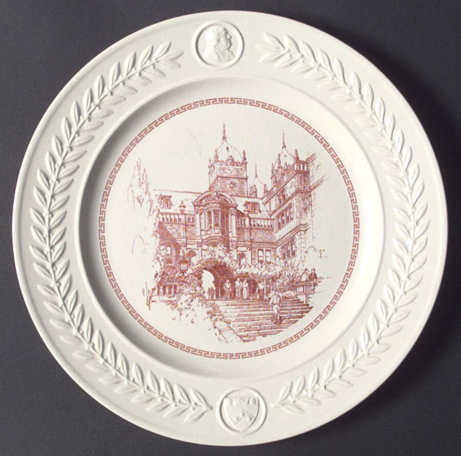University of Pennsylvania Pink Dinner Plate by Wedgwood-1