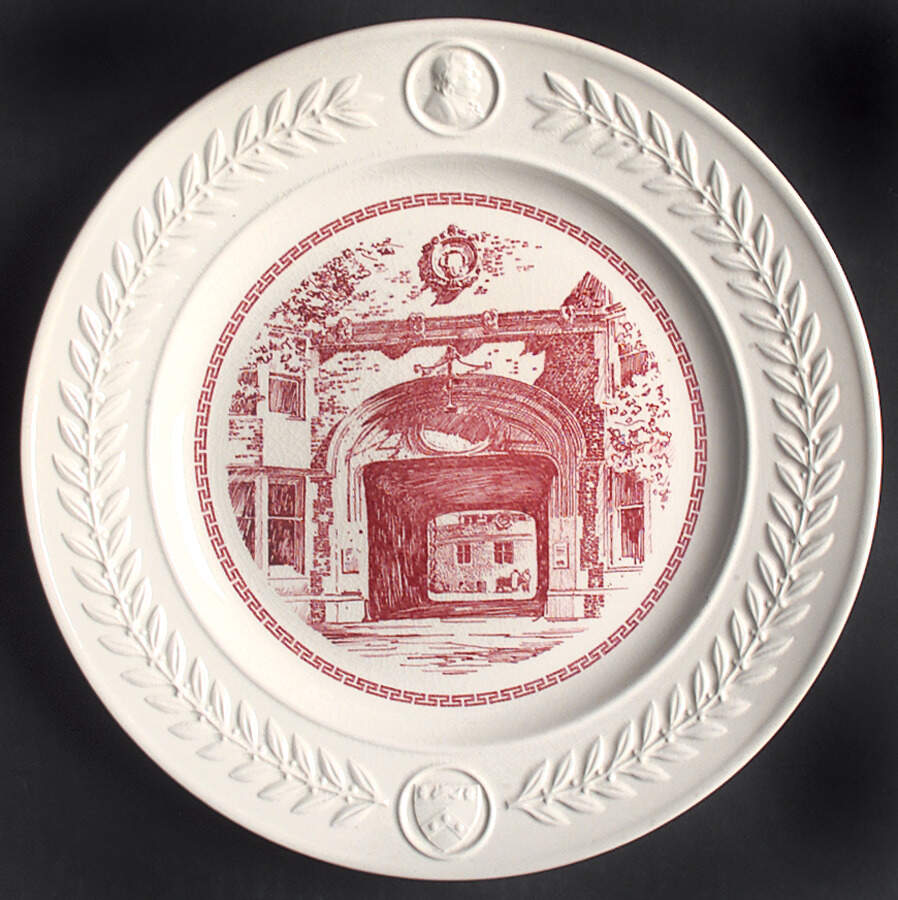 University of Pennsylvania Pink Dinner Plate by Wedgwood-1
