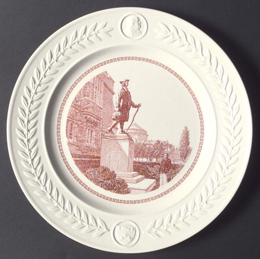 University of Pennsylvania Pink Dinner Plate by Wedgwood-1