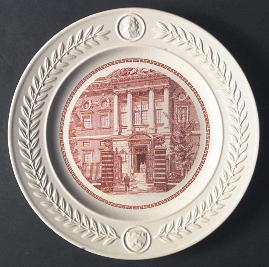 University of Pennsylvania Pink Dinner Plate by Wedgwood-1