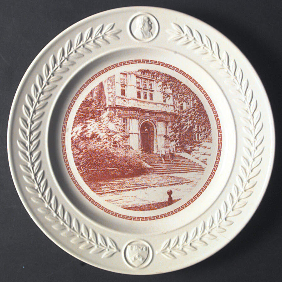 University of Pennsylvania Pink Dinner Plate by Wedgwood-1