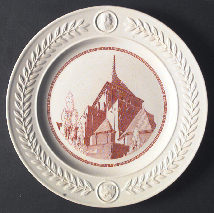 University of Pennsylvania Pink Dinner Plate by Wedgwood-1