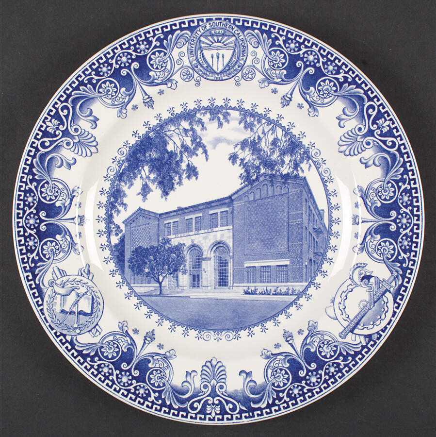 University of Southern California Blue Dinner Plate by Wedgwood-1