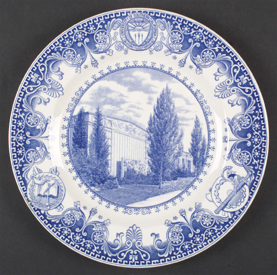 University of Southern California Blue Dinner Plate by Wedgwood-1