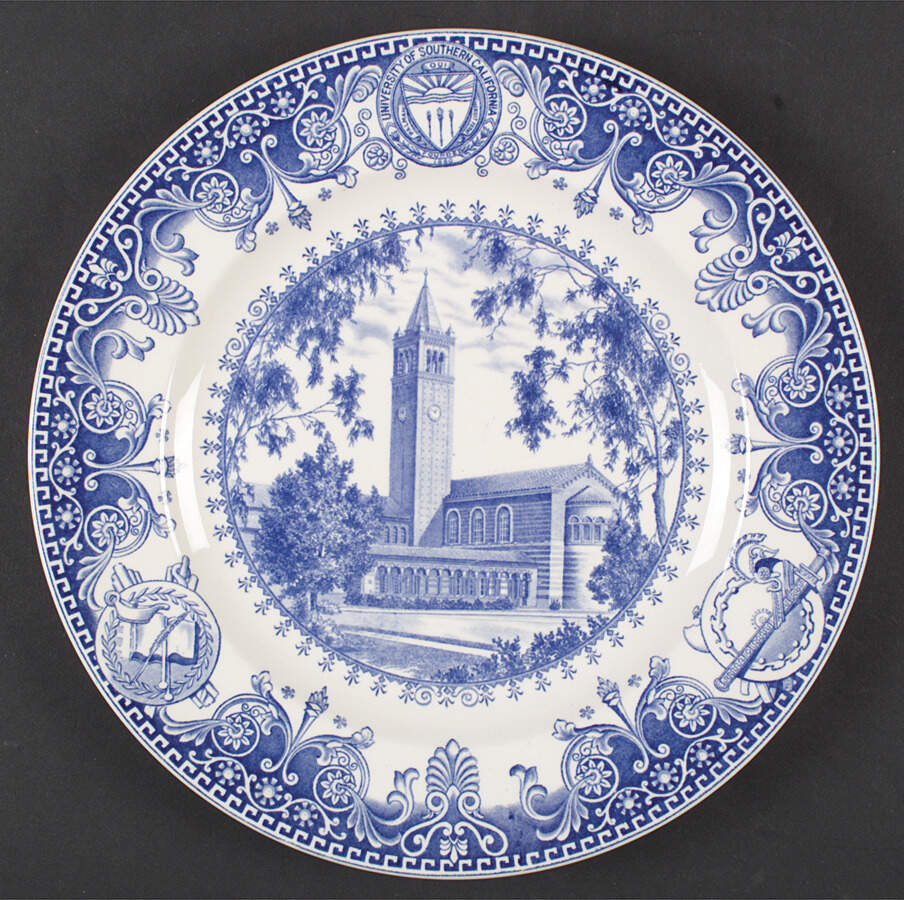 University of Southern California Blue Dinner Plate by Wedgwood-1