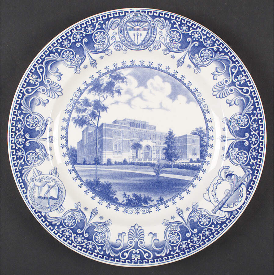 University of Southern California Blue Dinner Plate by Wedgwood-1