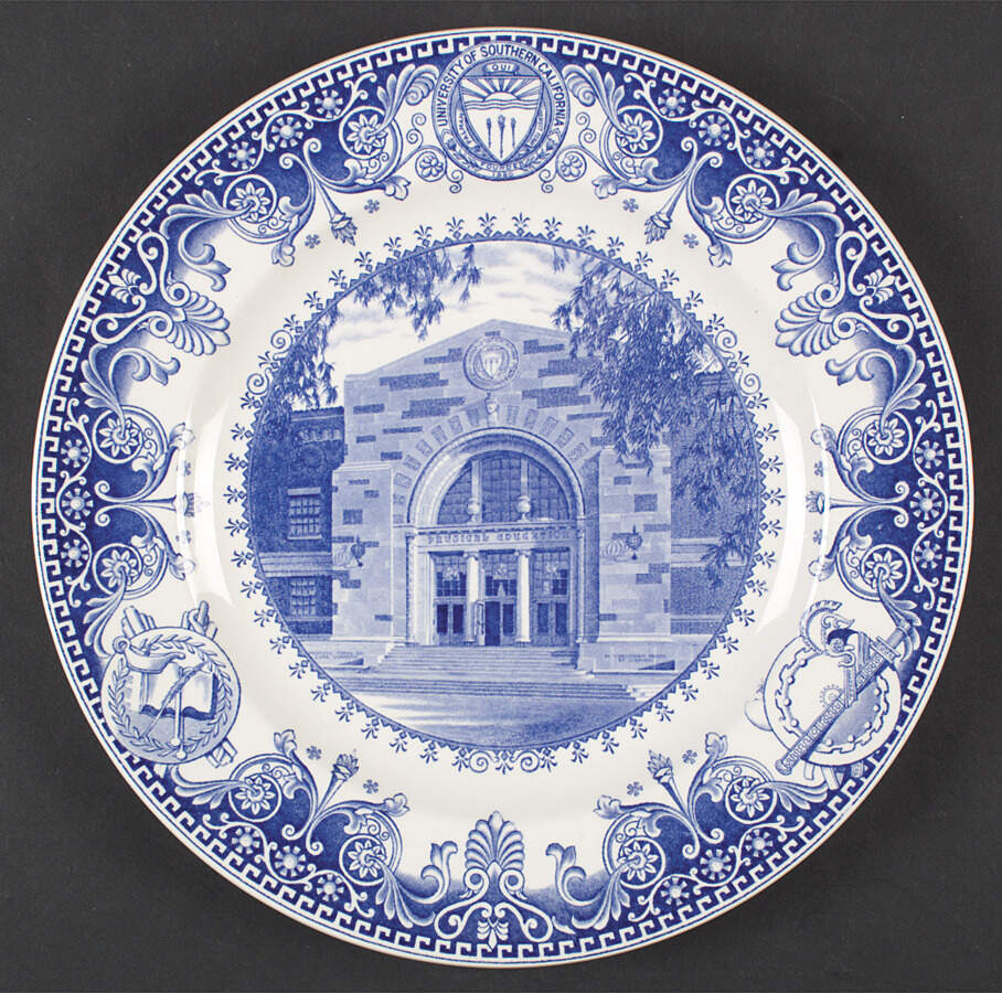 University of Southern California Blue Dinner Plate by Wedgwood-1