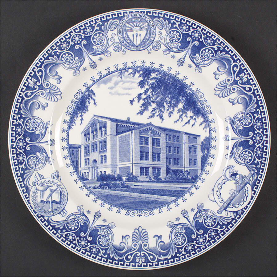 University of Southern California Blue Dinner Plate by Wedgwood-1