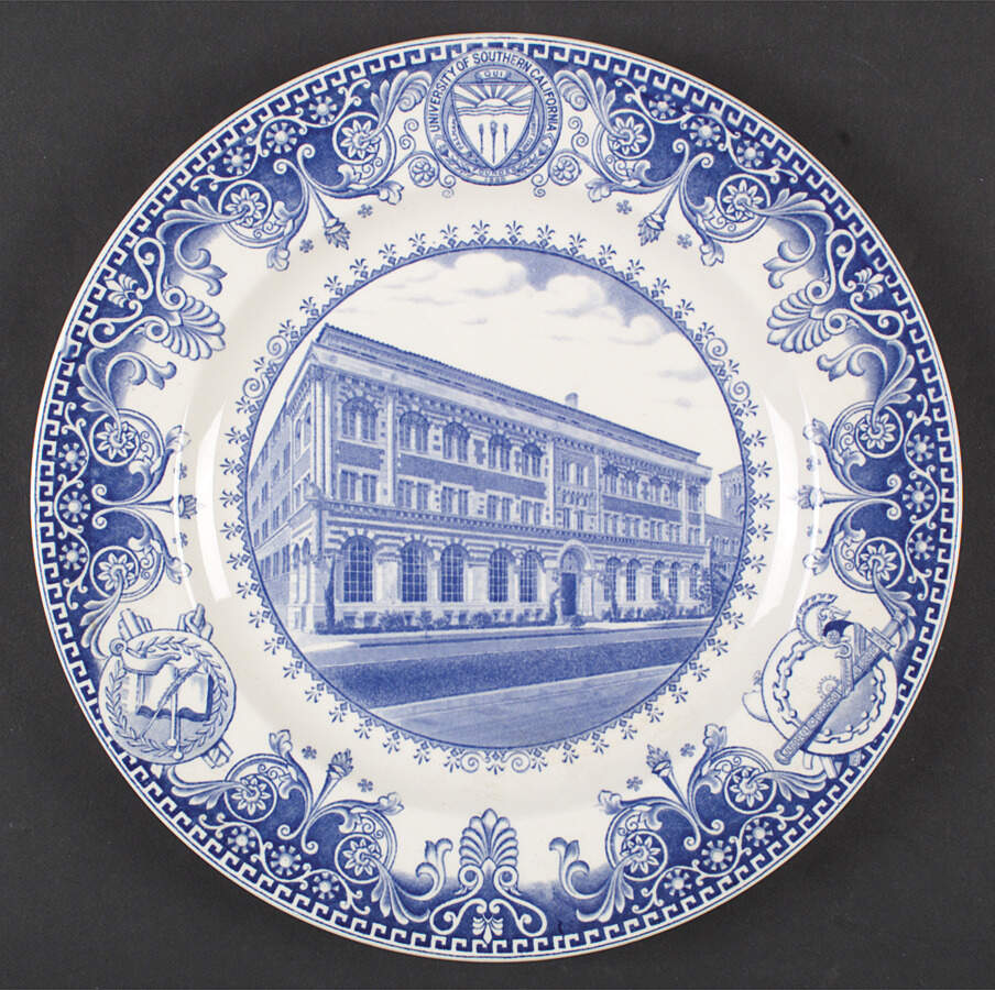 University of Southern California Blue Dinner Plate by Wedgwood-1