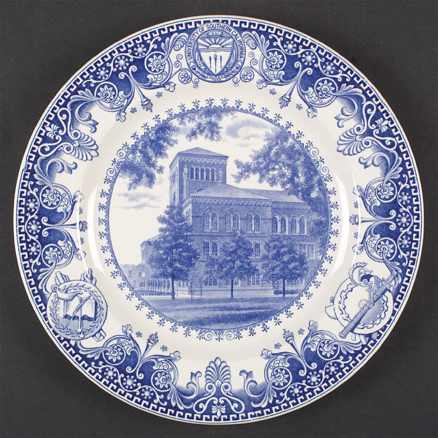 University of Southern California Blue Dinner Plate by Wedgwood-1