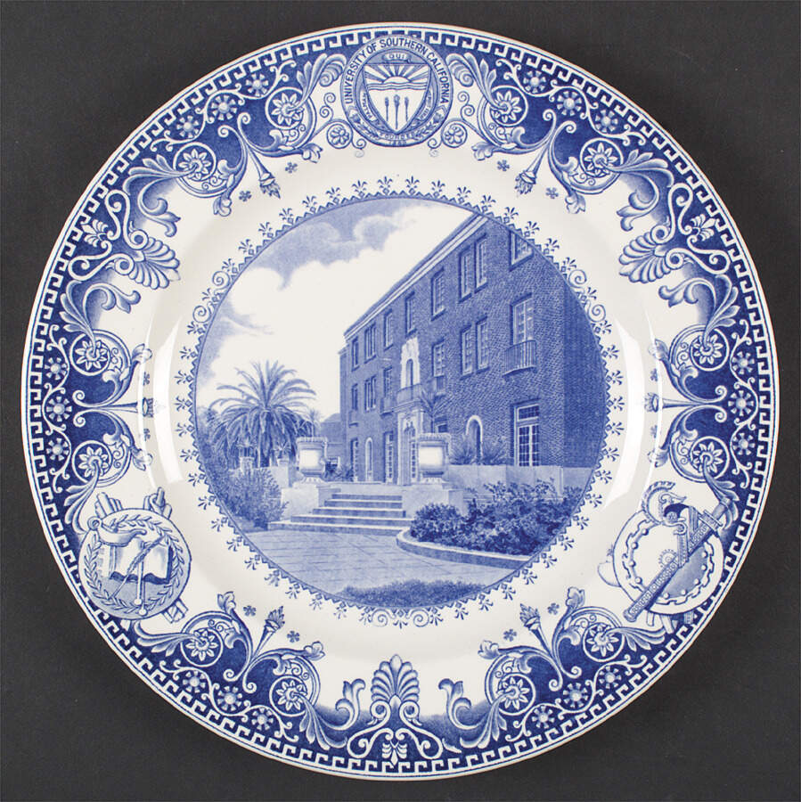 University of Southern California Blue Dinner Plate by Wedgwood-1