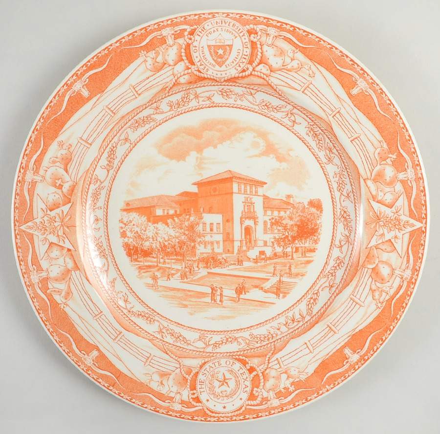University of Texas Orange Dinner Plate by Wedgwood-1