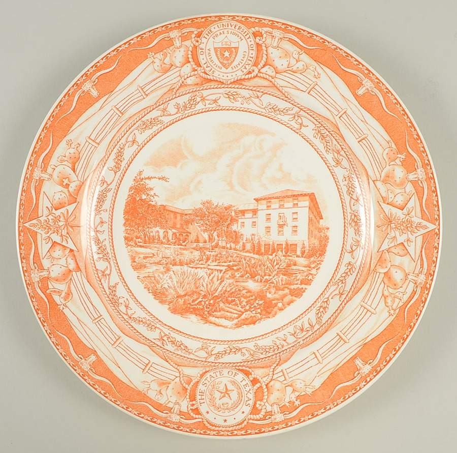 University of Texas Orange Dinner Plate by Wedgwood-1