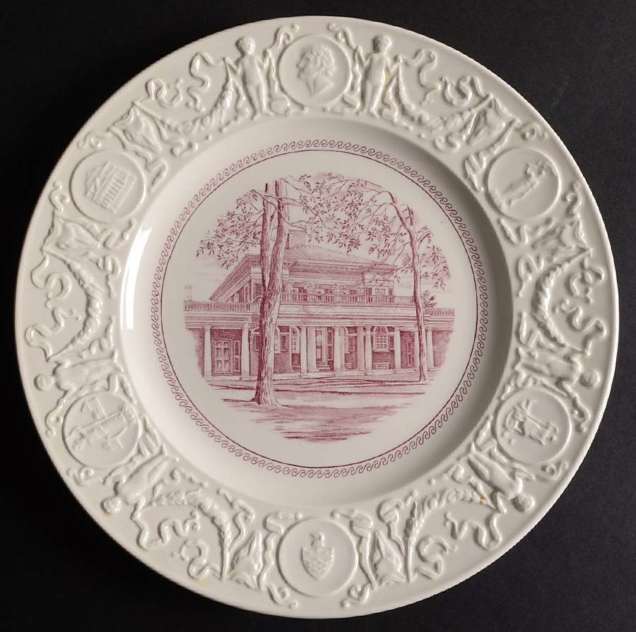 University of Virginia Pink Dinner Plate by Wedgwood-1