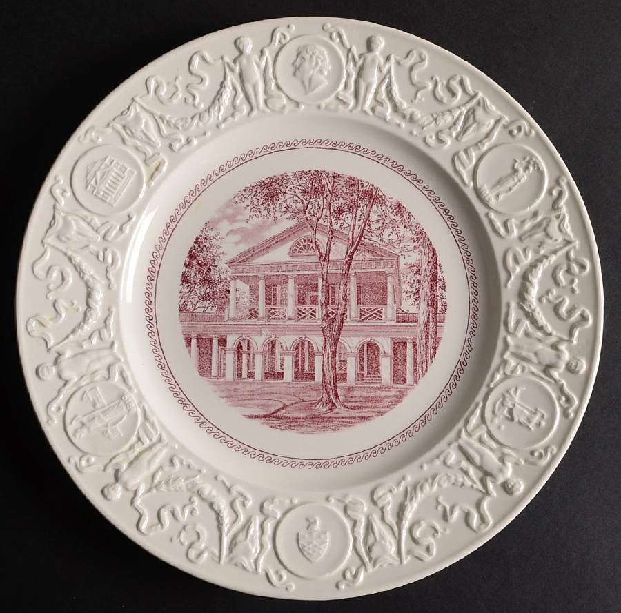University of Virginia Pink Dinner Plate by Wedgwood-1