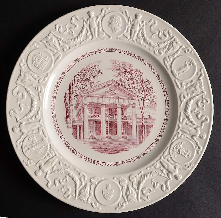 University of Virginia Pink Dinner Plate by Wedgwood-1