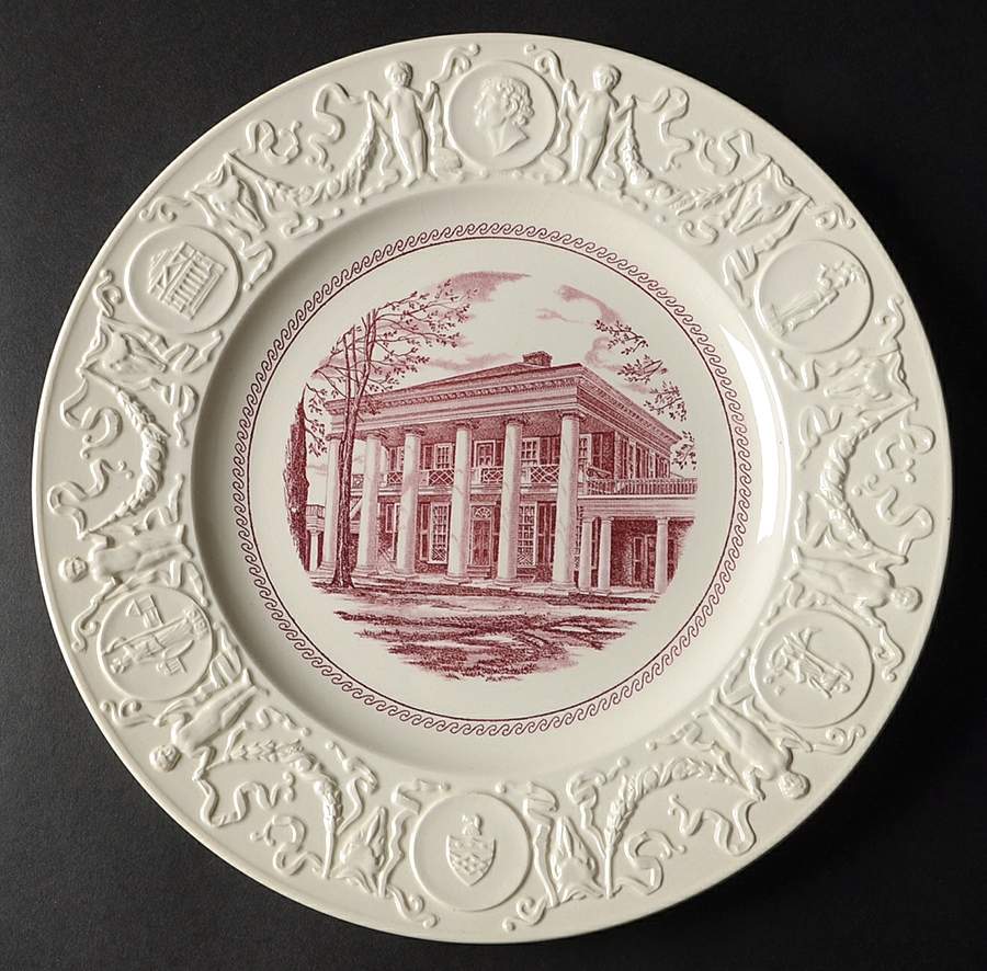 University of Virginia Pink Dinner Plate by Wedgwood-1