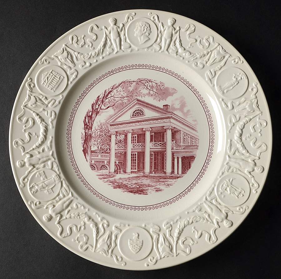 University of Virginia Pink Dinner Plate by Wedgwood-1