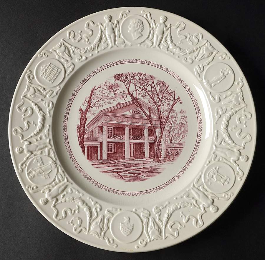 University of Virginia Pink Dinner Plate by Wedgwood-1
