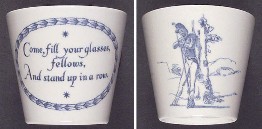 United States Military Academy Blue China Whiskey by Wedgwood-1
