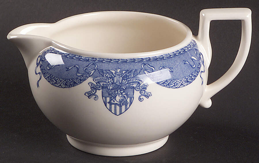 United States Military Academy Blue 146 Shape Creamer by Wedgwood-1