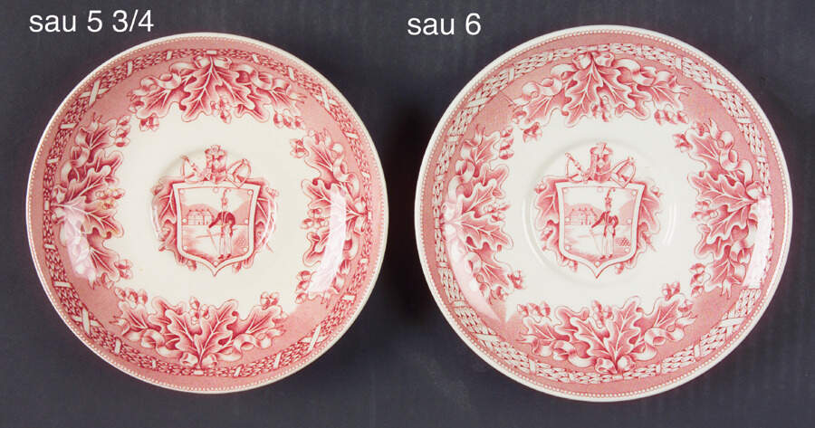 United States Military Academy Red Saucer for Footed Cup by Wedgwood-1
