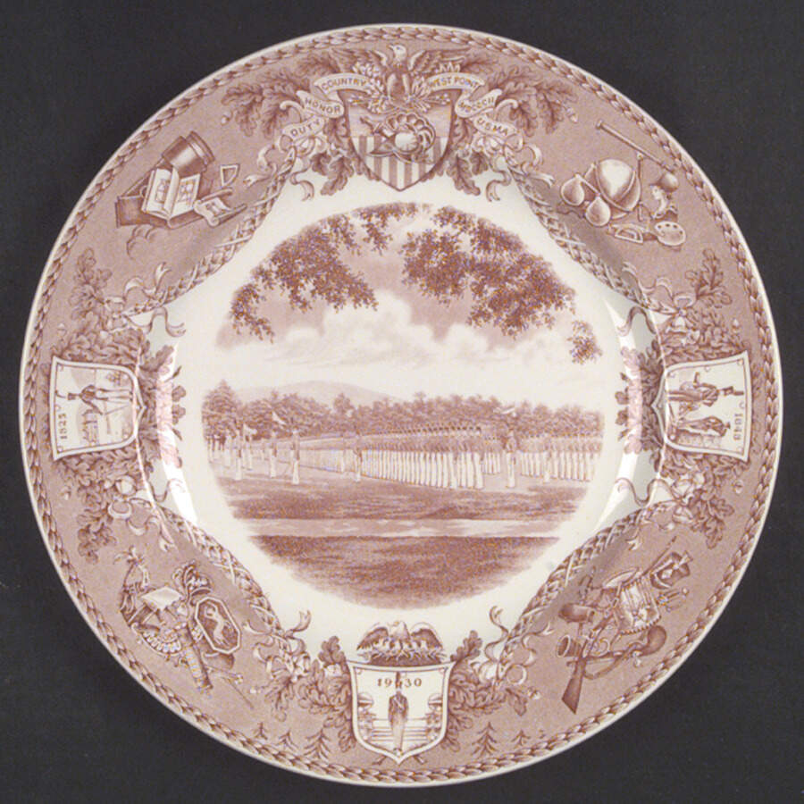 United States Military Academy Red Dinner Plate by Wedgwood-1