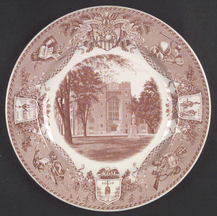 United States Military Academy Red Dinner Plate by Wedgwood-1