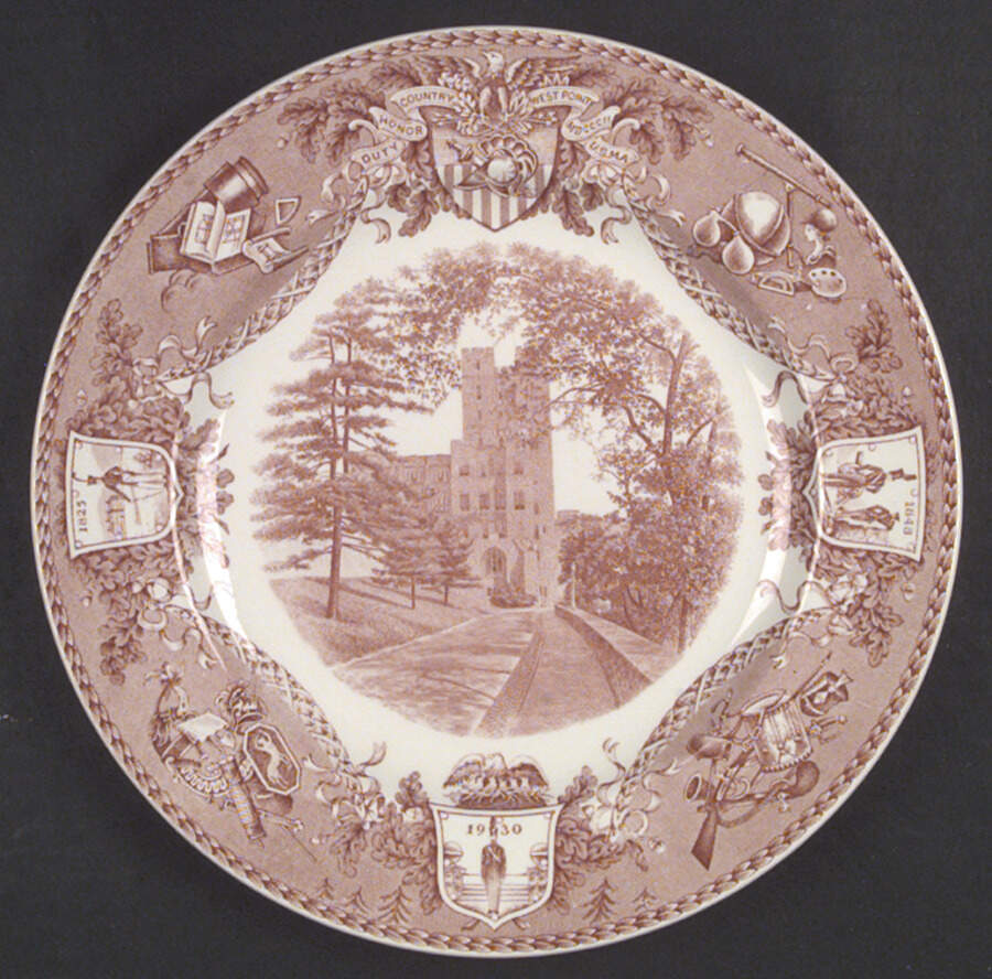 United States Military Academy Red Dinner Plate by Wedgwood-1