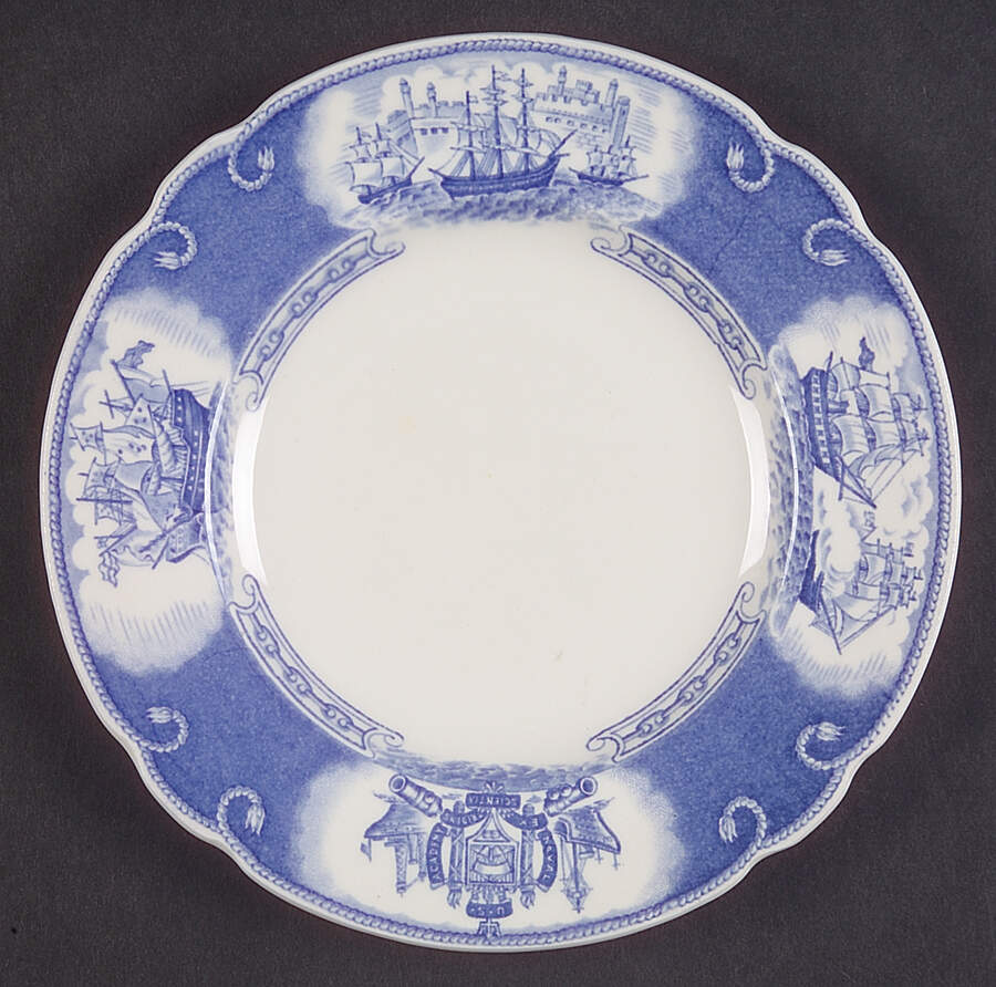 United States Naval Academy Blue (Scallop) Bread & Butter Plate by Wedgwood-1