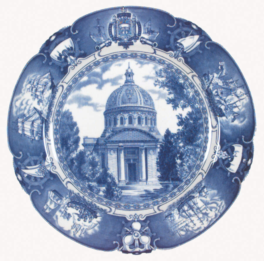United States Naval Academy Blue (Scallop) Dinner Plate by Wedgwood-1