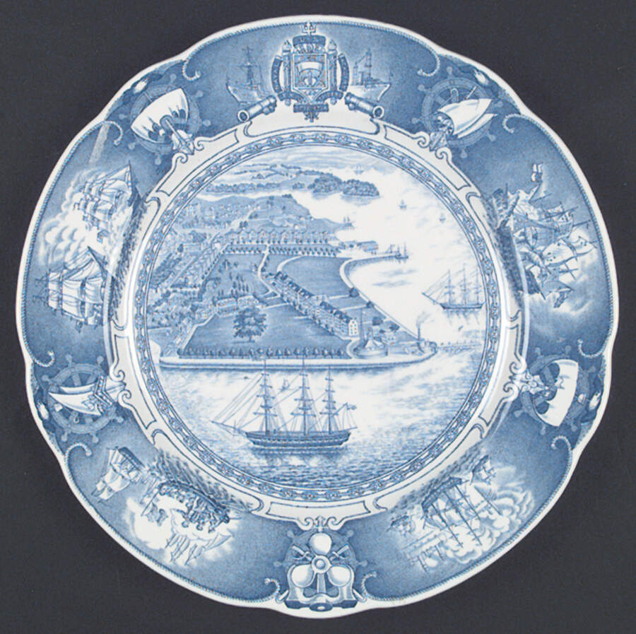 United States Naval Academy Blue (Scallop) Dinner Plate by Wedgwood-1
