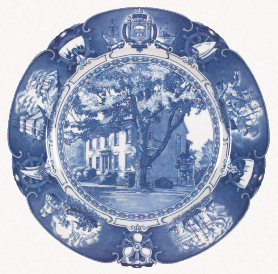 United States Naval Academy Blue (Scallop) Dinner Plate by Wedgwood-1