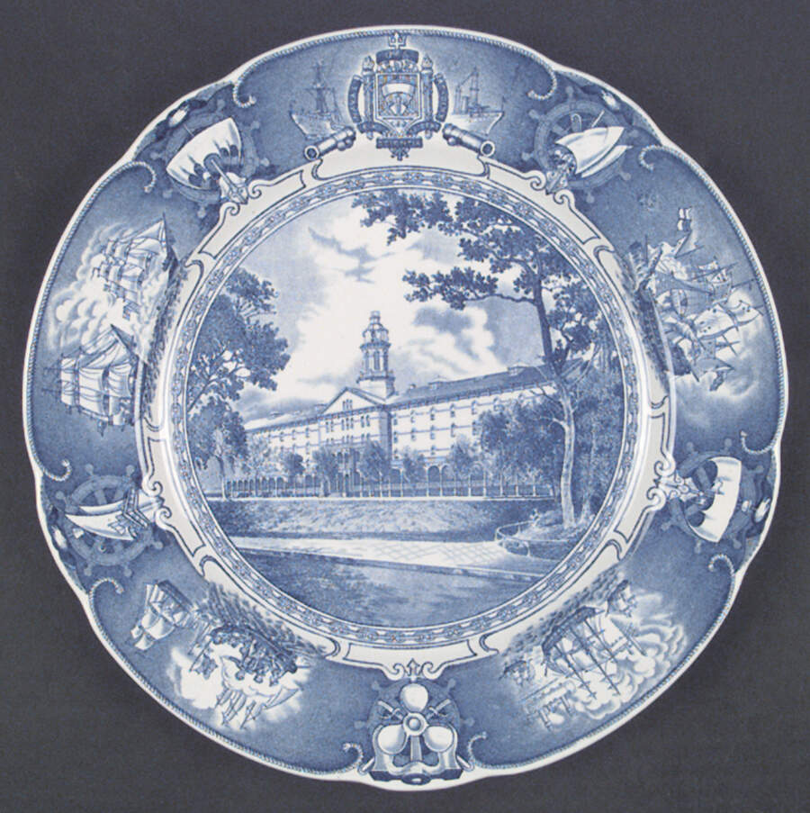 United States Naval Academy Blue (Scallop) Dinner Plate by Wedgwood-1