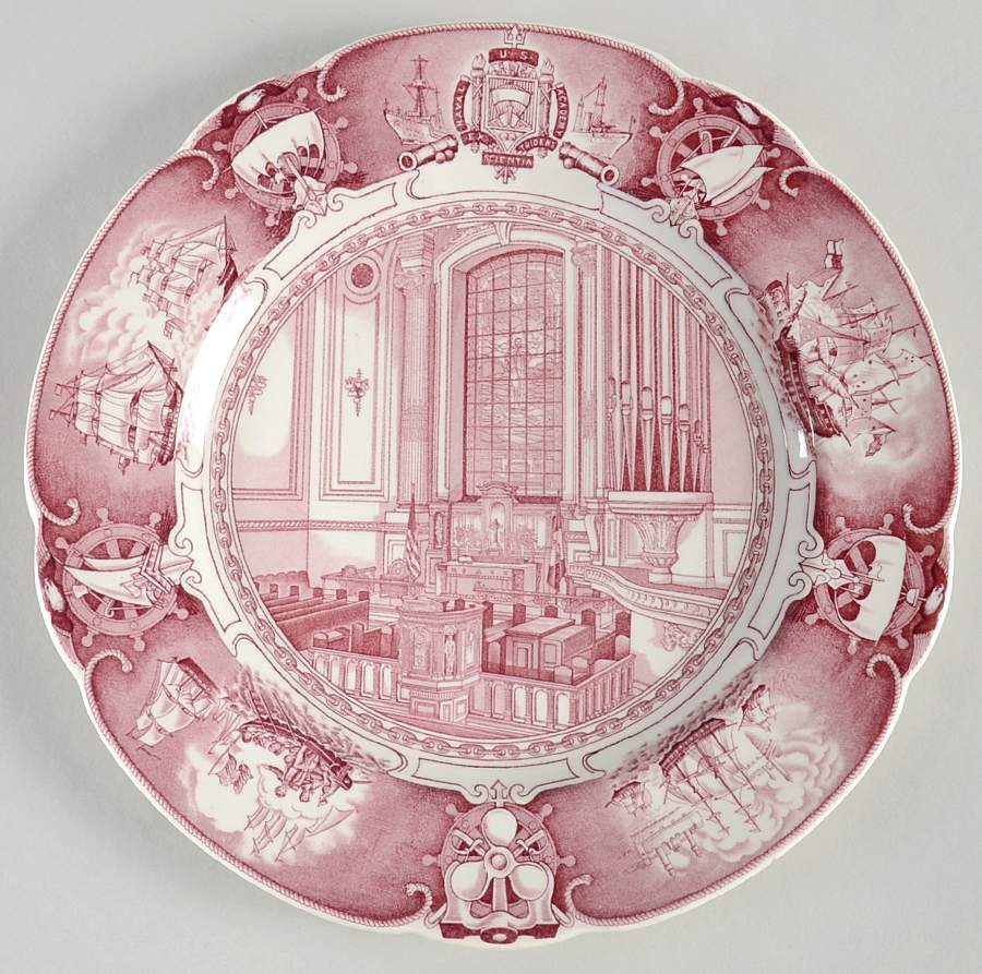 United States Naval Academy Mulberry Dinner Plate by Wedgwood-1