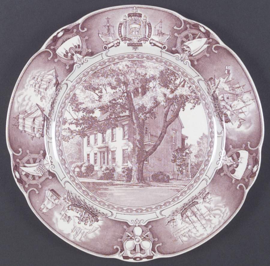 United States Naval Academy Mulberry Dinner Plate by Wedgwood-1
